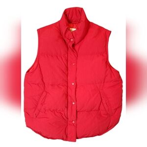 Eddie Bauer Puffer Vest Mens XL Red Goose Down Outdoor Vintage Sport Classic
